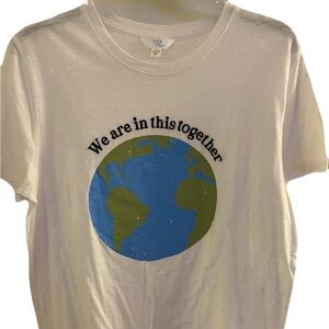 "We are in this together" white tshirt-L